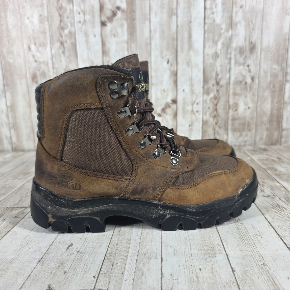 RedHead Mens Gore-Tex Waterproof Leather Hunting Boots‎ Vibram Brown Size 8M